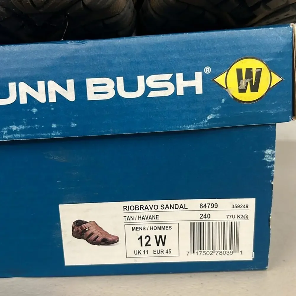 W/ box nunn bush riobravo sandal sz12w tan #84799 leather mens